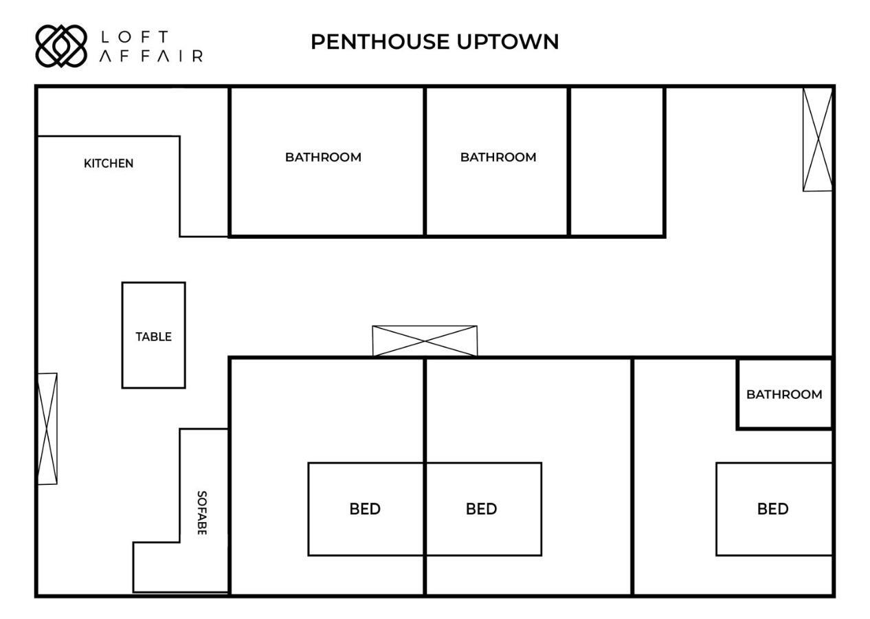 Penthouse Uptown - Loftaffair Apartment Красков Екстериор снимка